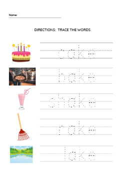 Learn to Read CVCe Practice Workbook